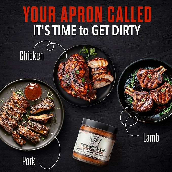 Sweet Heat BBQ Rub by Chimi Boss Blends, 7oz ??All-Natural BBQ Seasoning with a Bold Kick of Sweet