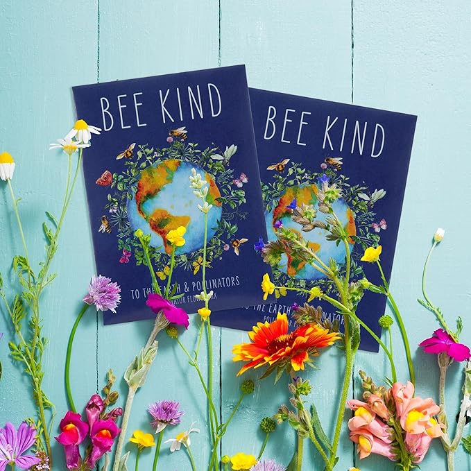 Bentley Seed Co. | Bee Kind Planet | Illustrated Bee Flower Seed Packets | Help Pollinators