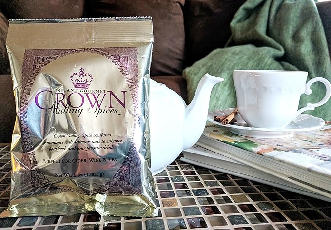 Crown Mulling Spices/Instant Gourmet Mulling Spice/Apple Cider, Wine, and Tea/Vegan and
