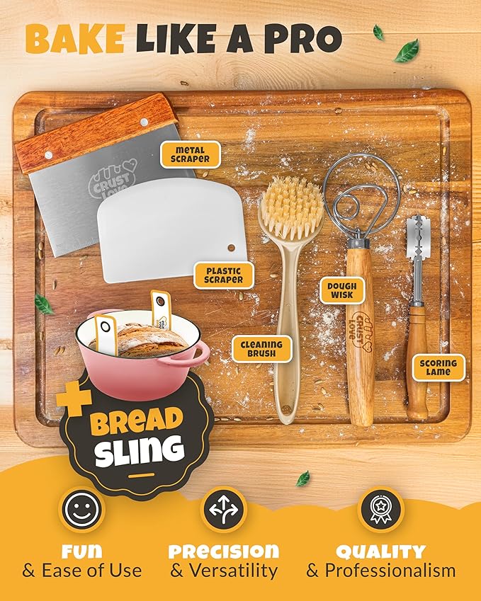 Dutch Oven for Bread Baking - incl. Sourdough Bread-Baking Supplies like Banneton Bread-Proofing