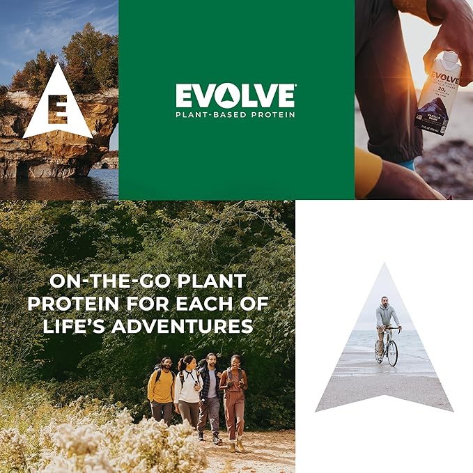 Evolve Plant Based Protein Shake, Double Chocolate, 20g Vegan Protein, Dairy Free, No Artificial