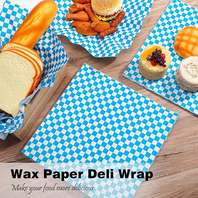 Sieral 5000 Sheets Sandwich Wrap Sheet 12 x 12 Inch Wax Paper Bulk Fast Food Basket Liners