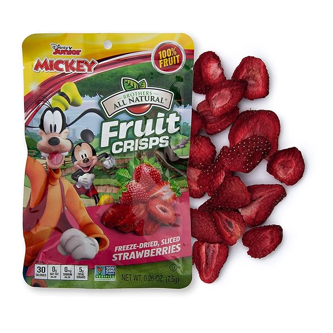 Brothers All Natural Disney Freeze Dried Fruit Crisps, Variety Pack, 12 Single Serve Bags, Fuji