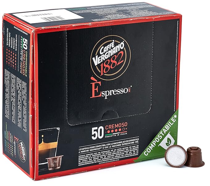 Caffe' Vergnano 1882 Medium Roast Espresso Original Line Machine Compatible Capsules, Arabica