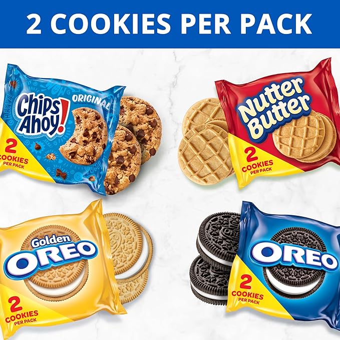 OREO Original, OREO Golden, CHIPS AHOY! & Nutter Butter Cookie Snacks Variety Pack, School Snacks