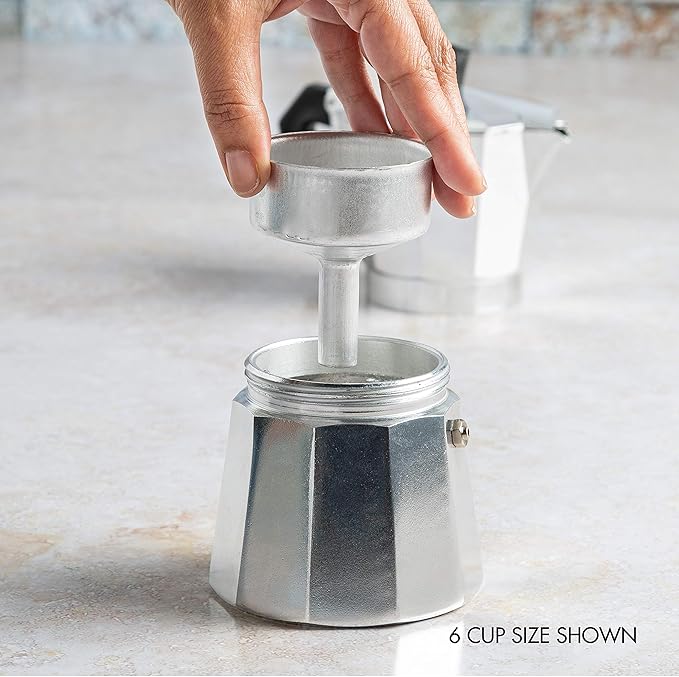 Primula Classic Stovetop Espresso and Coffee Maker, Moka Pot for Italian and Cuban Café Brewing