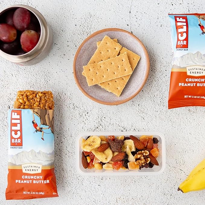 CLIF BAR - Protein Bars - Crunchy Peanut Butter - Made with Organic Oats - Energy Bars - Non-GMO