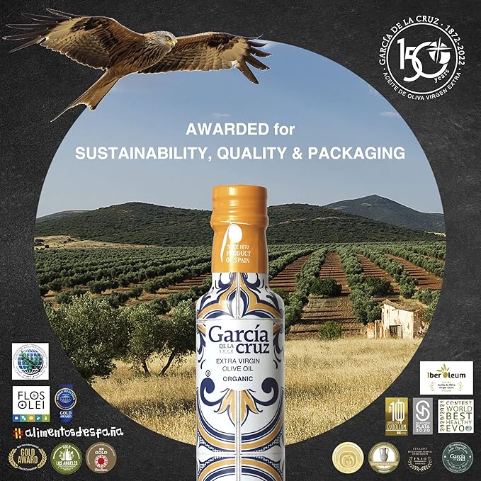 GARCÍA DE LA CRUZ - Organic Extra Virgin Olive Oil, Master Miller Premium Oil, Almond and Tomato