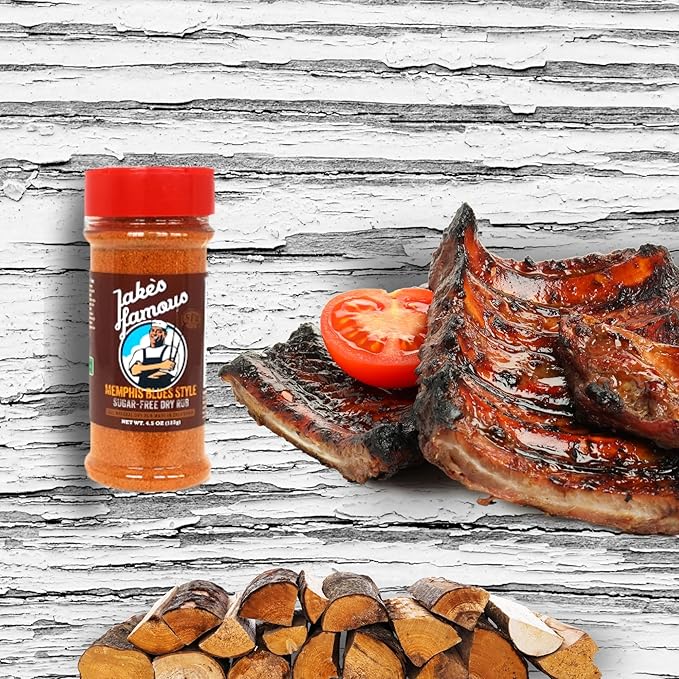 Jake?™s Famous Memphis Rub, BBQ Rub 4.5 Oz, Sugar Free, Gluten Free, Classic Southern Barbecue