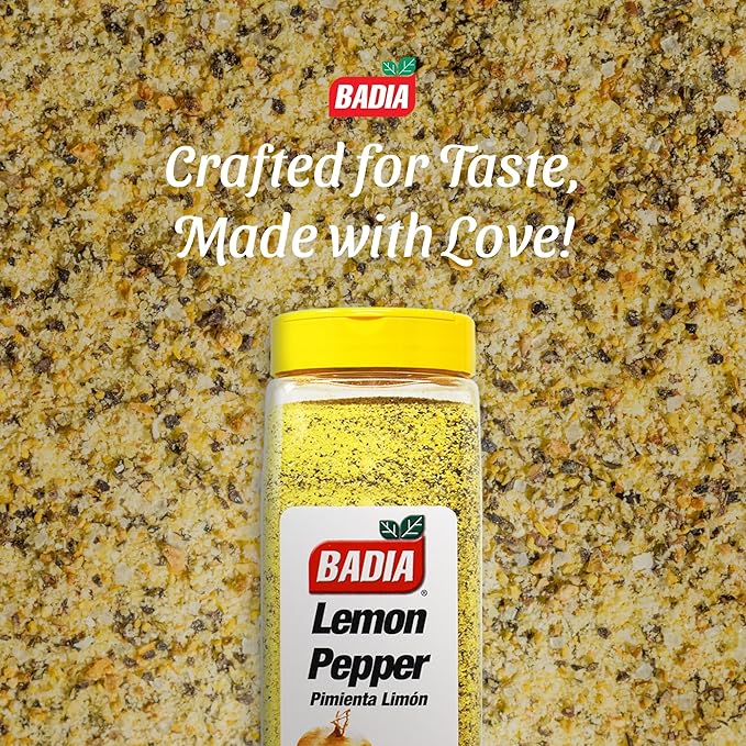 Badia Lemon Pepper Seasoning, 24 oz - Pepper, Garlic & Onion, Zesty Citrus Blend for Chicken