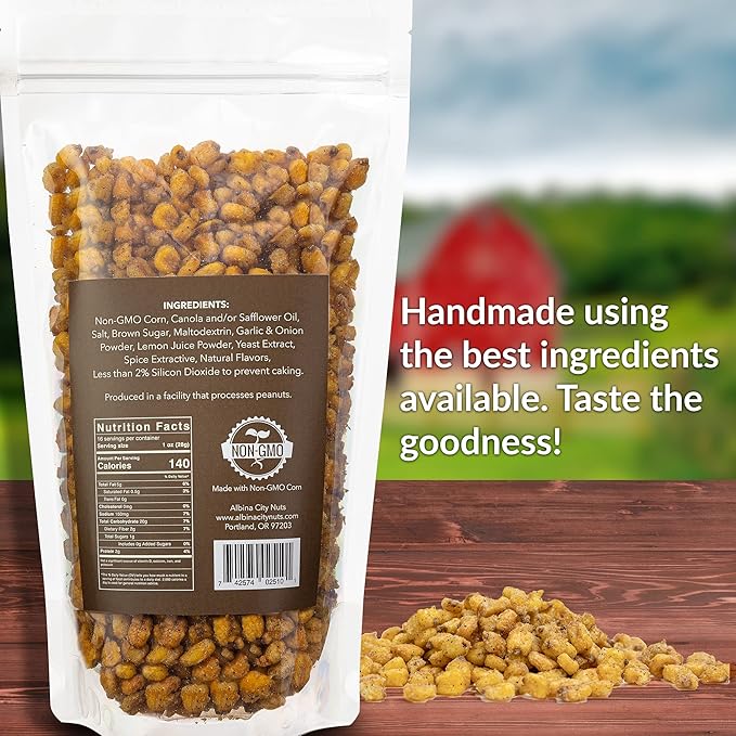 Albina City Nuts Salt & Pepper Toasted Corn ??Tasty Snack with a Gentle Crunch that?셲 full of