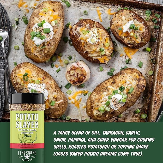 Fire & Smoke Society Potato Slayer Vegetable Seasoning | BBQ Seasonings and Rubs for Grilling |