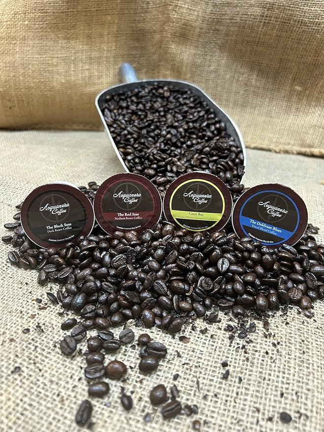 Acquanera Coffee - Coco Bay, Island Blend Flavored Coffee - 100% Arabica - Single Serve Coffee Pods