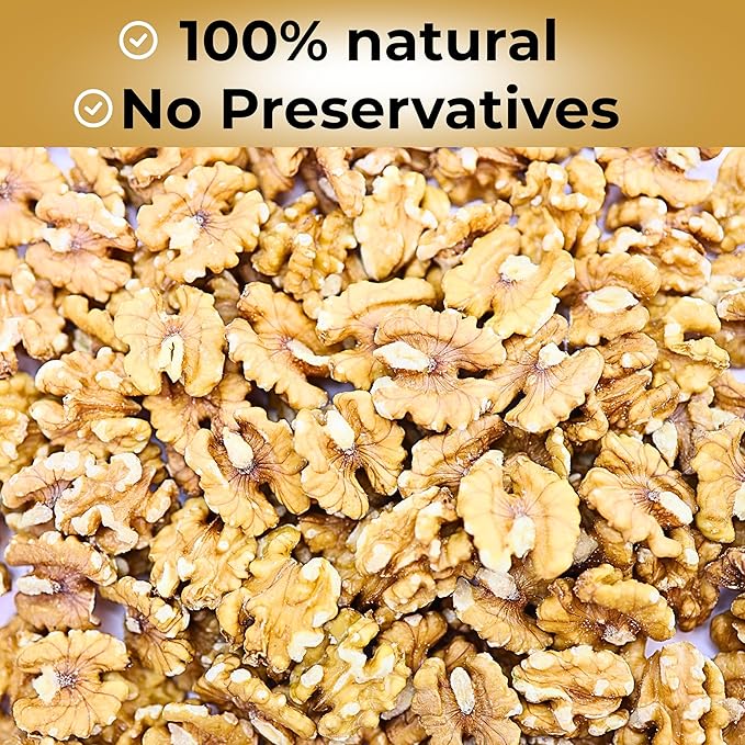 California Raw Walnuts, Halves 16 Oz, 100% Natural, No Preservatives, Non-GMO, Kosher, Vegan, No
