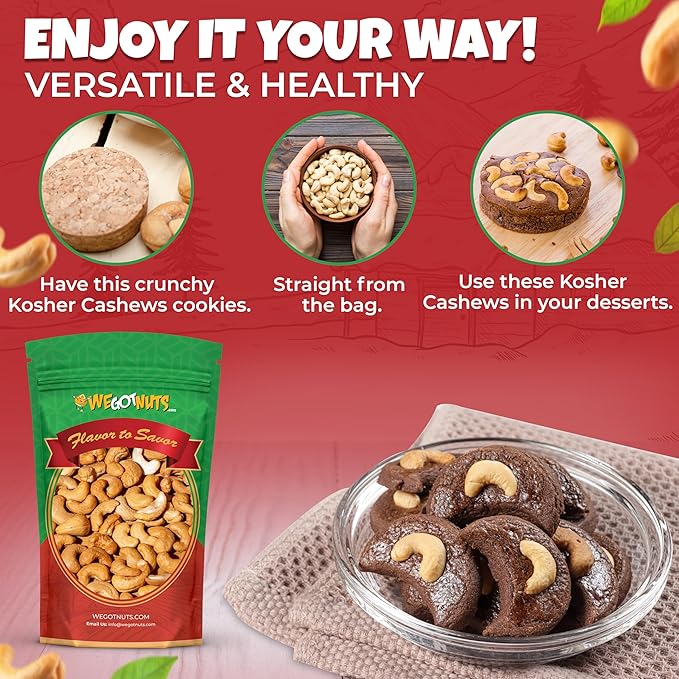We Got Nuts Roasted Unsalted Cashews 4 Lb.