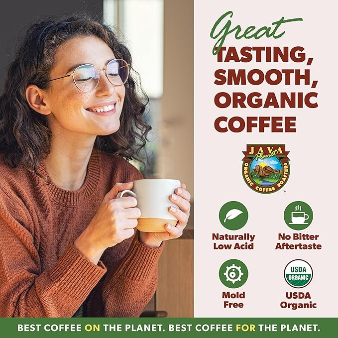 Low Acid Organic Coffee ??Whole Bean, Mold-Free & Stomach Friendly by Java Planet, Good Morning