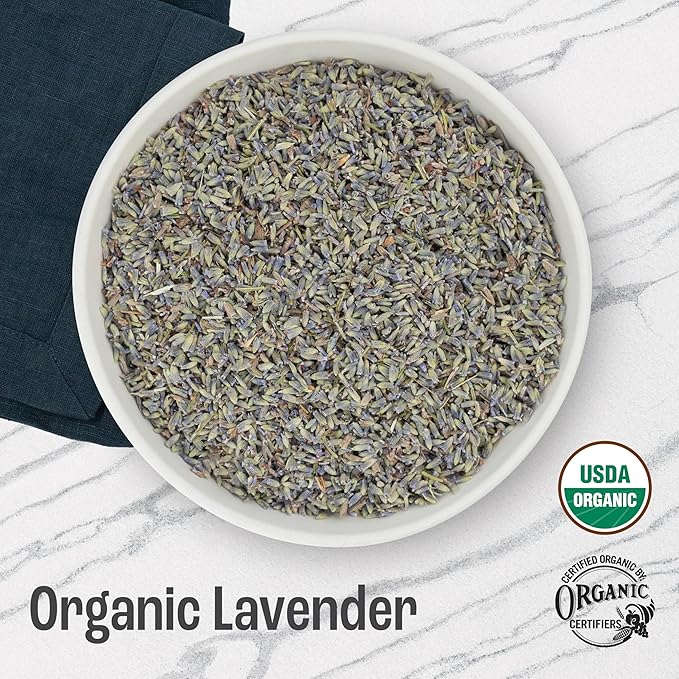 J MAC BOTANICALS, Organic Lavender Flower (4 oz), Dried Lavender Flowers, Buds, Manufactured in The