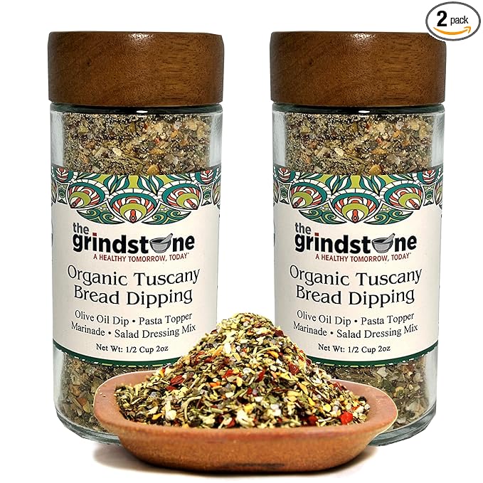 The Grindstone, Organic Tuscany bread dipping mix, perfect seasoning spice with extra virgin olive