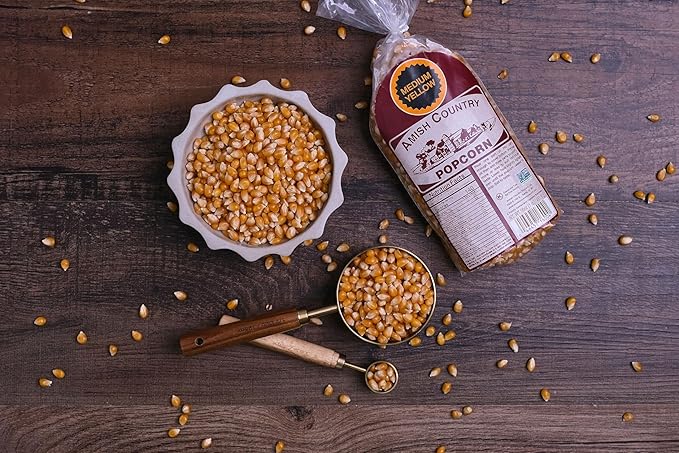 Amish Country Popcorn | 1 lb Bag | Medium Yellow Popcorn Kernels | Old Fashioned, Non-GMO and