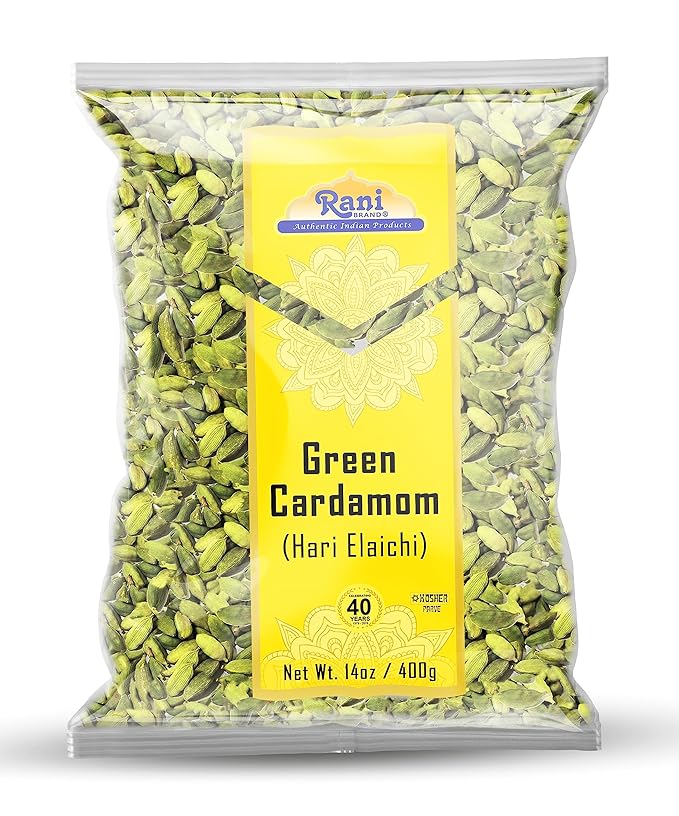 Rani Green Cardamom Pods Spice (Hari Elachi) 14oz (400g) ~ All Natural | Vegan | Gluten Friendly |