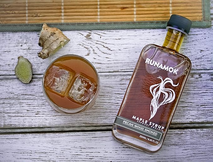 Runamok Pecan Wood Smoked Maple Syrup Organic - Authentic & Real Vermont Maple Syrup | Pure Strong
