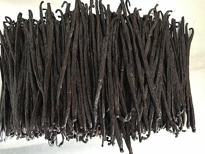 1oz Madagascar Vanilla Beans Grade B. Certified USDA Organic for extract, Cooking and Paste 5"-7"
