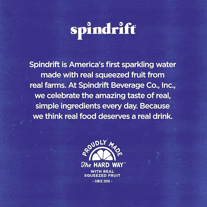 Spindrift Sparkling Water, Nojito Flavored, Made with Real Squeezed Fruit, 12 Fl Oz Cans, Pack of