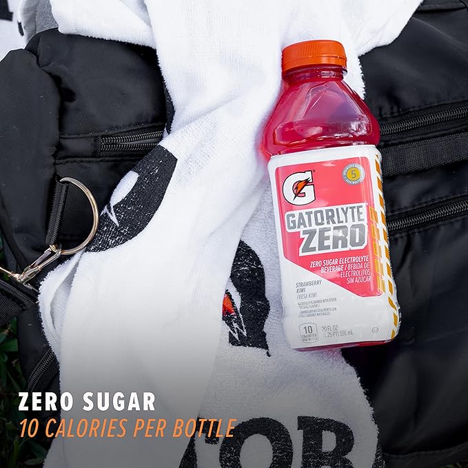 Gatorlyte Zero Electrolyte Beverage, Lemon Lime, Zero Sugar Hydration, Specialized Blend of 5