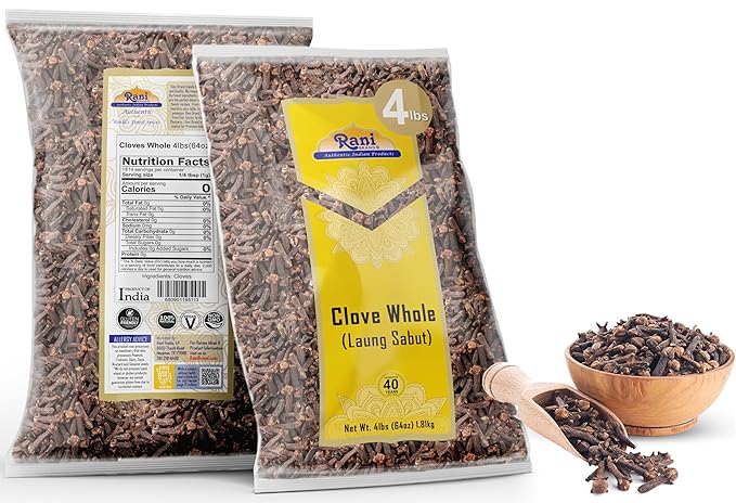 Rani Cloves Whole (Laung) 64oz (4lbs) 1.81kg Great for Food, Tea, Pomander Balls and Potpourri