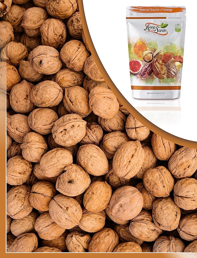 Anna and Sarah Walnuts in Shell - New Crop - Jumbo - Chandler - Natural Shells - Not Bleached (2