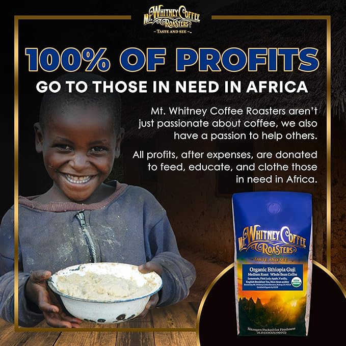 Mt. Whitney Organic Ethiopia Guji Coffee (Whole Bean, 2 Lb)