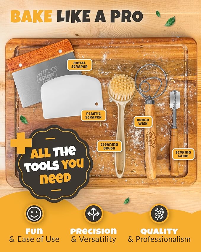 Dutch Oven for Bread Baking - incl. Sourdough Bread-Baking Supplies like Banneton Bread-Proofing