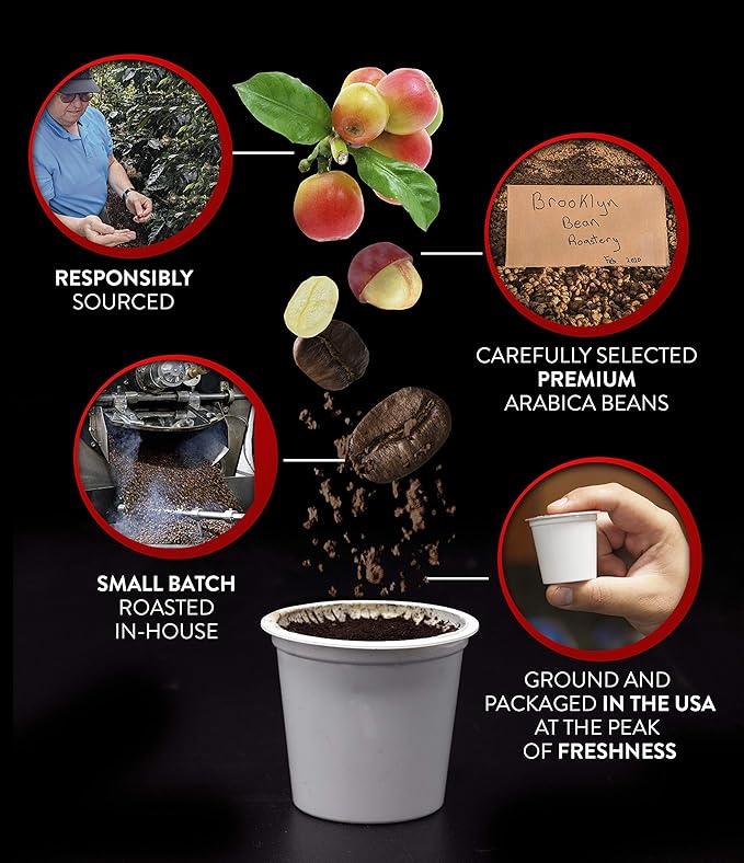 Brooklyn Beans Cinnamon Subway Gourmet Coffee Pods - Compatible with Keurig K Cup Brewers Including