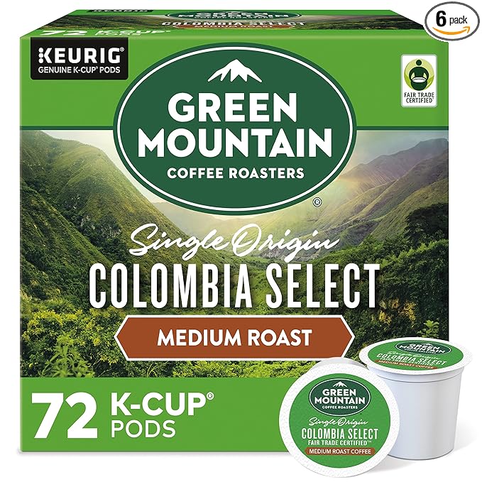 Green Mountain Coffee Roasters Colombia Select Keurig Single-Serve K-Cup Pods, Medium Roast Coffee