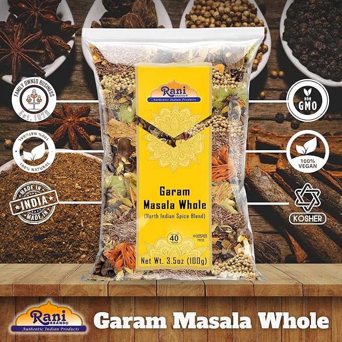 Rani Garam Masala Indian 11 Whole Spices Blend 3.5oz (100g) ~ All Natural, Salt-Free | Vegan | No
