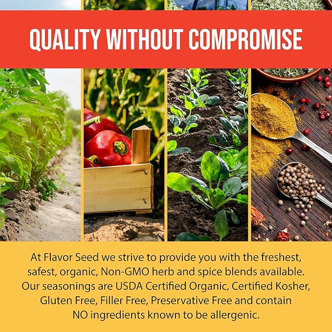 Flavor Seed Rock Yo Taco, Gluten Free Organic Taco Seasoning Mix, Low Sodium Mexican Spice Blend