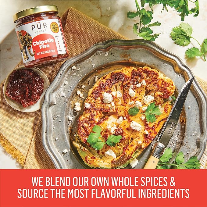 PUR Spices Chipotle Fire Spicy Hot Sauce I Chili Pepper Cooking Paste for Dipping, Chili Seasoning