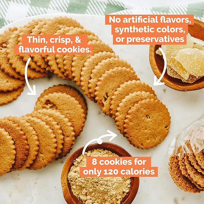 Dewey’s Bakery Triple Ginger Moravian Style Cookie Thins, Bakery Fresh with Real Simple