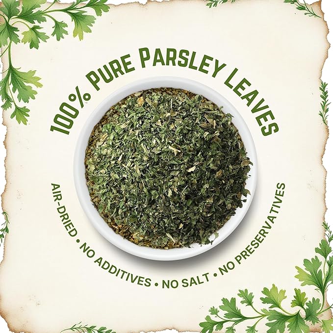 Organic Parsley Flakes 4.23 oz - Organic Dried Parsley Flakes for Cooking & Garnishing - USDA