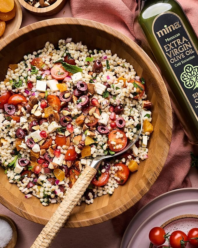Mina Olive Oil Extra Virgin 68 Fl Oz, New Harvest, Polyphenol Rich Moroccan Extra Virgin Olive Oil