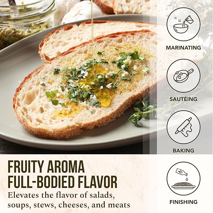 Roi Extra Virgin Olive Oil from Italy - Cucina Ligurian Olive Oil from Italy, First Cold Pressed