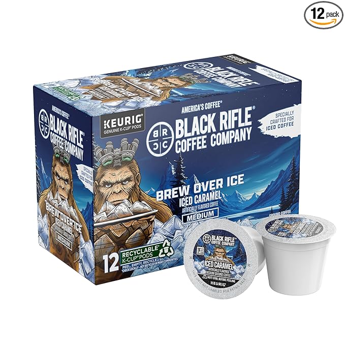 Black Rifle Coffee Company Iced Caramel Coffee K-Cup – Limited Edition, Smooth Caramel Flavor with