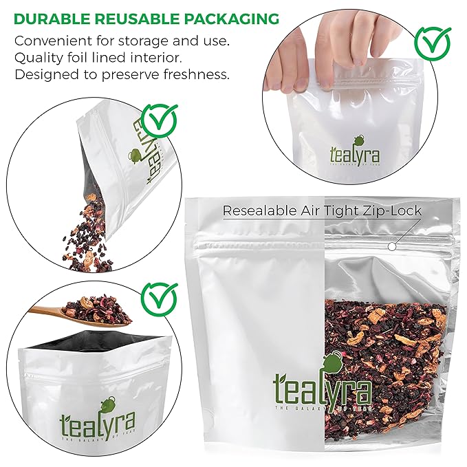 Tealyra - Grandma's Garden Berry - Fruit Tea Blend - Hibiscus and Berries Based Herbal Loose Leaf