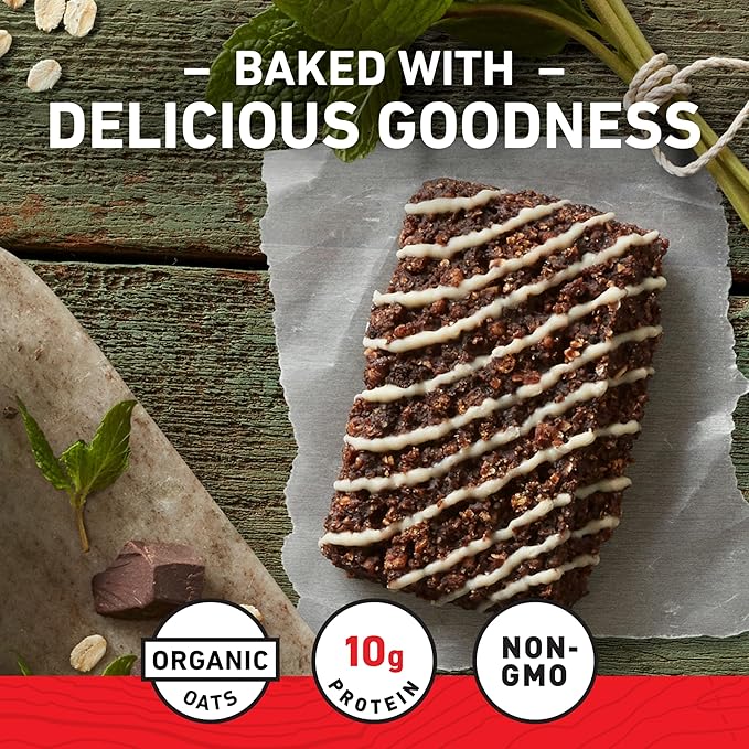 CLIF BAR - Cool Mint Chocolate with Caffeine - Made with Organic Oats - Energy Bars - Non-GMO