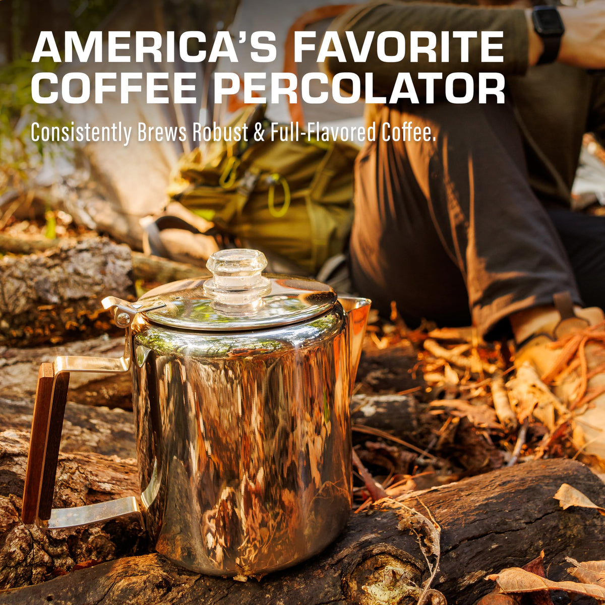 COLETTI Bozeman Percolator Coffee Pot — NO Aluminum or Plastic [6 cup]