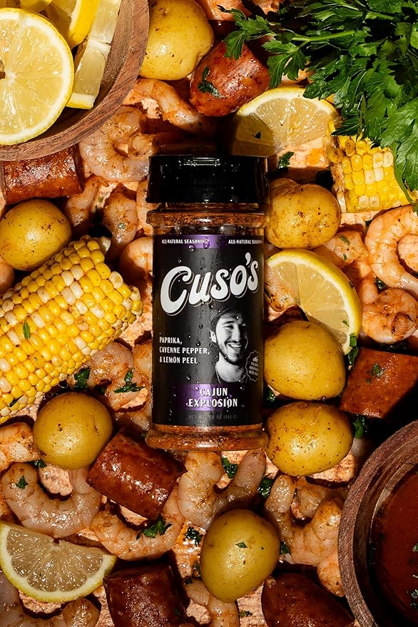 Cuso Cuts Cajun Seasoning - Authentic Louisiana Blend for Chicken, Seafood, Jambalaya & Gumbo - All