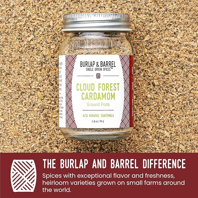 Burlap & Barrel Cloud Forest Cardamom – Sweet & Tart Cardamom Pods with Notes of Summer Fruits &