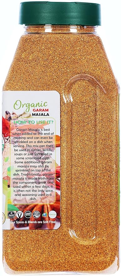 Rani Organic Garam Masala (7-Spice North Indian Spices Blend) 16oz (1lb) 454g PET Jar ~ All Natural