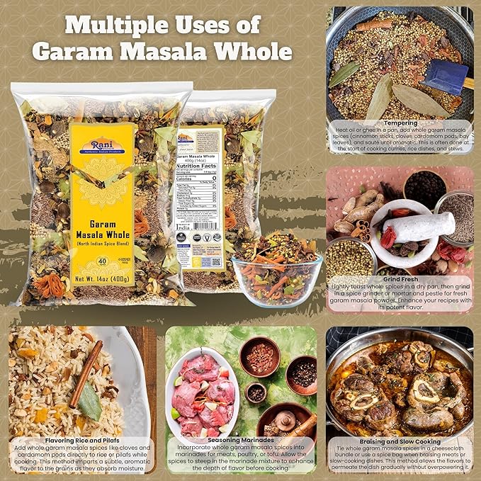 Rani Garam Masala Indian 11 Whole Spices Blend 14oz (400g) ~ All Natural, Salt-Free | Vegan | No