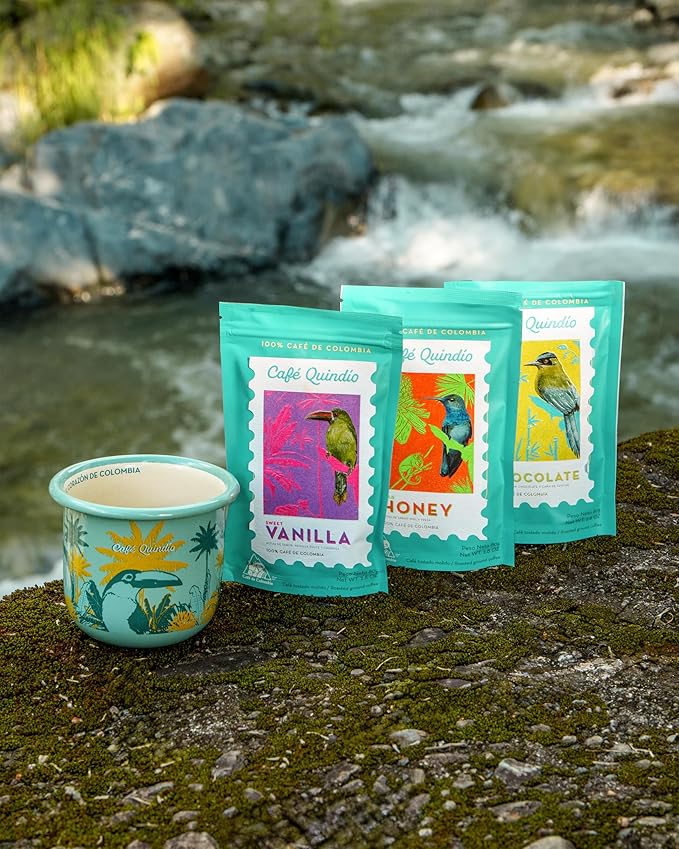 Cafe Quindio Specialty Harvest - Medium Roast 100% Colombian Excelso Whole Bean Arabica Coffee (2.8